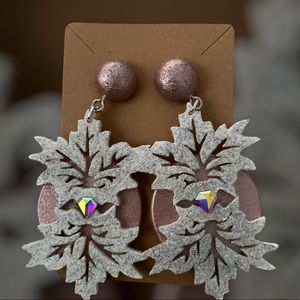 NWOT unique handcrafted, hand painted, wood Earrings!